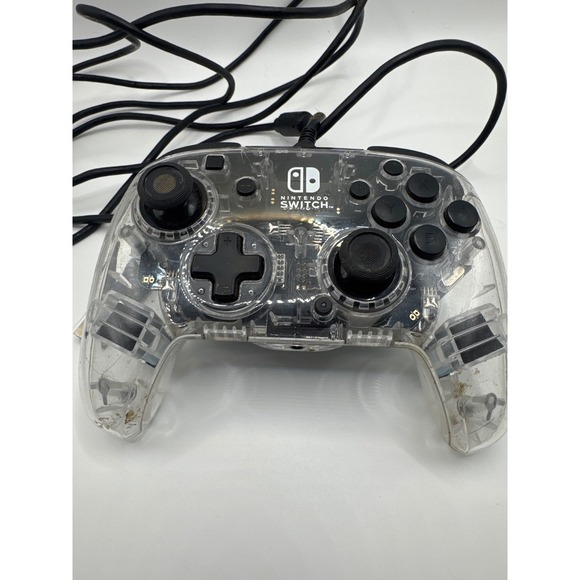 PDP Other - PDP Afterglow Deluxe+ Wired Controller Nintendo Switch Clear Excellent LED Audio